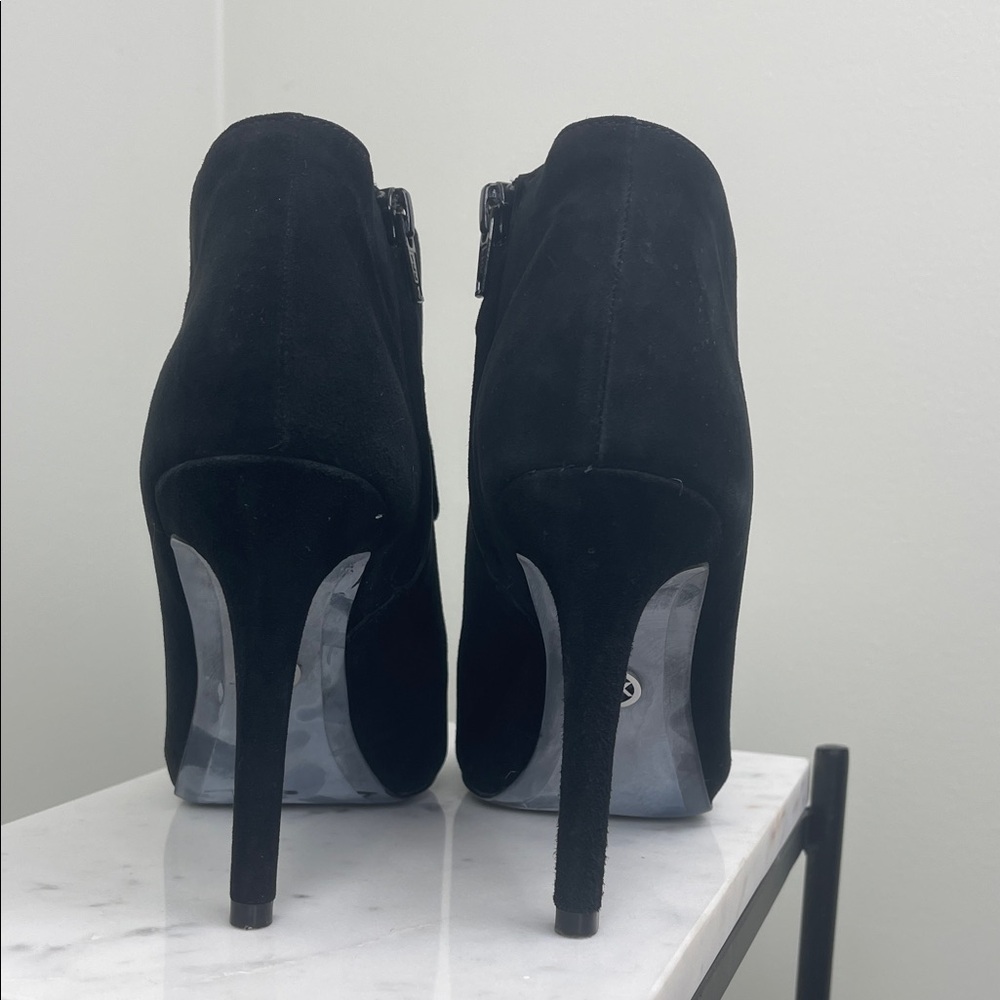 Michael Kors Black Heeled 4” Boots with Bow Detail Ladies Size 8.5 - Picture 8 of 12
